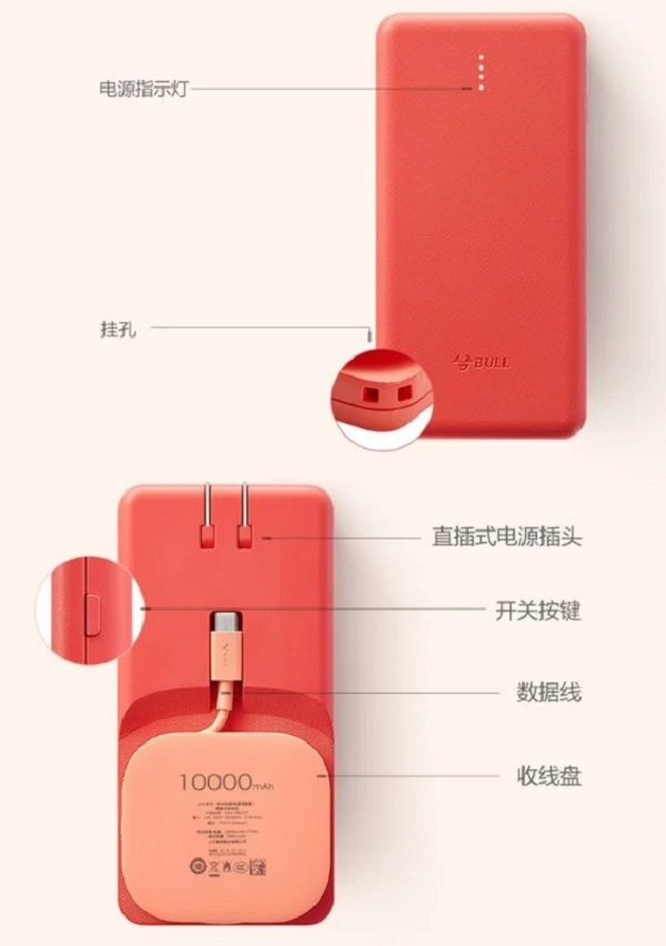 Pin sạc dự phòng độc đáo tích hợp cả phích cắm nguồn điện, có sẵn cáp sạc nhưng không hề có cổng Pin sạc dự phòng độc đáo tích hợp cả phích cắm nguồn điện, có sẵn cáp sạc nhưng không hề có cổng