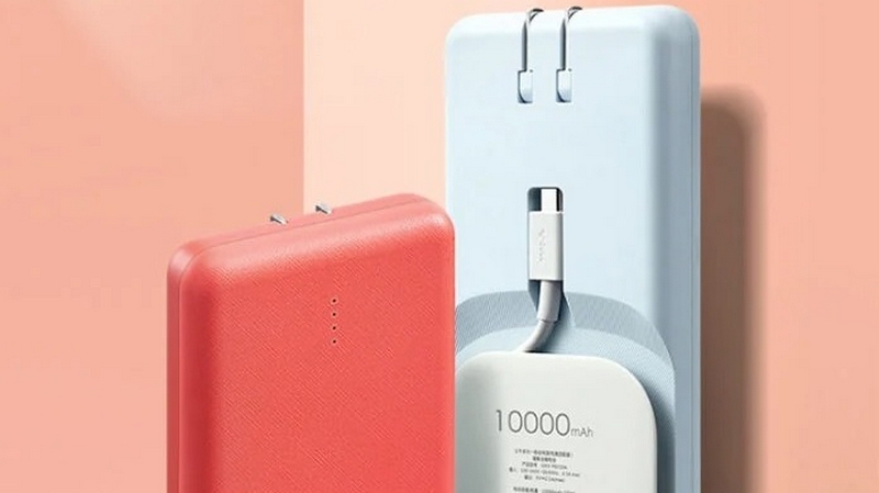 Pin sạc dự phòng độc đáo tích hợp cả phích cắm nguồn điện, có sẵn cáp sạc nhưng không hề có cổng Pin sạc dự phòng độc đáo tích hợp cả phích cắm nguồn điện, có sẵn cáp sạc nhưng không hề có cổng