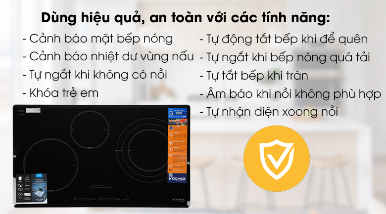 Chọn bếp từ trang bị nhiều tính năng