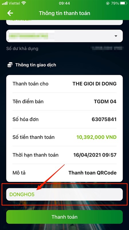 Các bước thanh toán qua VNPay