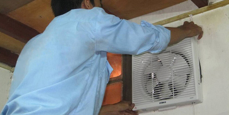 Why should we install exhaust fans in air-conditioned rooms?