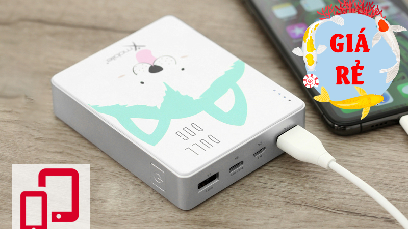 Pin sạc dự phòng 10.000 mAh Xmobile Gram 4 Dull Dog Xanh lá Pin sạc dự phòng 10.000 mAh Xmobile Gram 4 Dull Dog Xanh lá