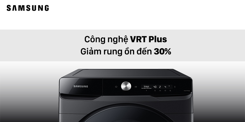 What is VRT Plus technology on Samsung washing machines?
