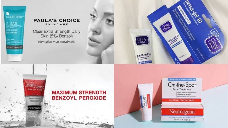 Benzoyl Peroxide có trong những sản phẩm nào?