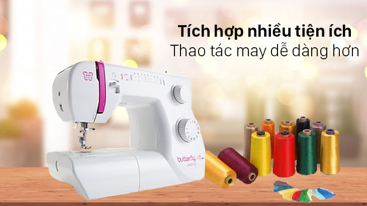 Máy may cơ gia đình Butterfly JH5311A tích hợp nhiều tiện ích với giá 1.587.000 VNĐ (giá cập nhật ngày 02/2023, có thể thay đổi theo thời gian)