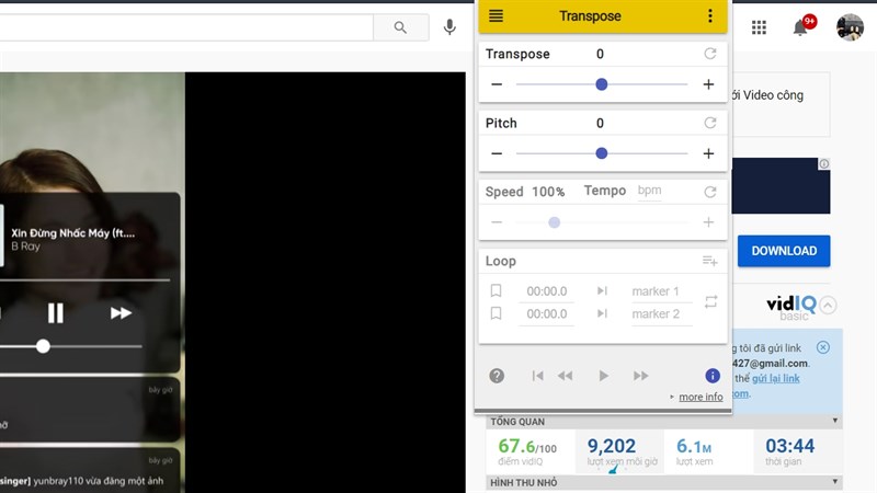 thay đổi tất cả thông số âm thanh