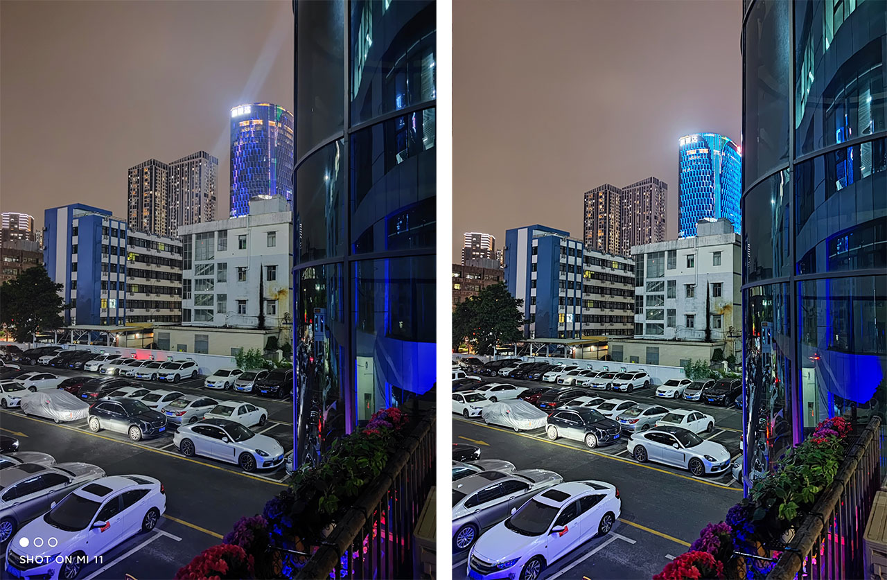 So sánh ảnh chụp ban đêm