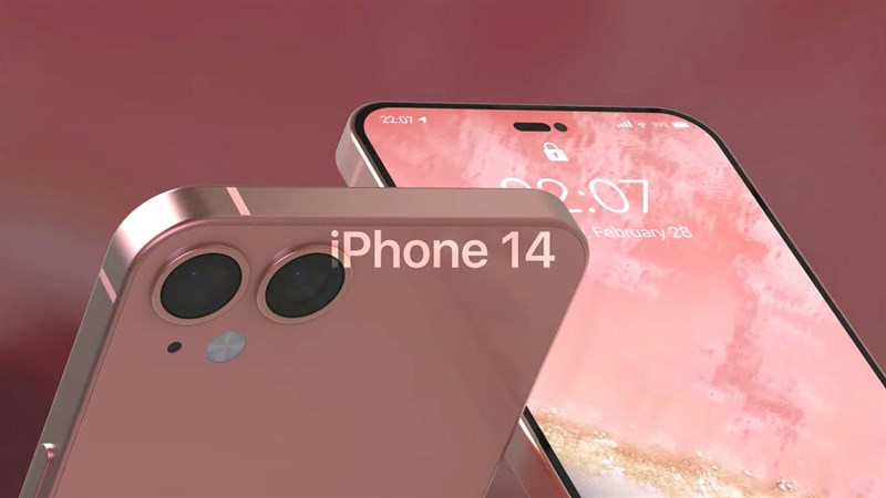Cụm camera kép của iPhone 14 trong bản concept này có thiết kế khác biệt hoàn toàn so với thế hệ tiền nhiệm. Nguồn: YouTube 4RMD.