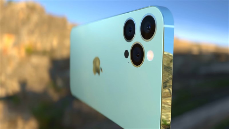 Cụm camera sau của iPhone 14 Pro trong bản concept này được làm phẳng hoàn toàn. Nguồn: #ios beta news.