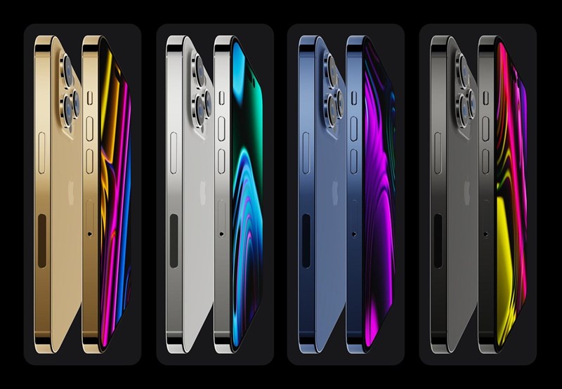 4 tùy chọn màu cơ bản của iPhone 14 Pro trong bản concept mới. Nguồn: @ld_vova. 4 tùy chọn màu cơ bản của iPhone 14 Pro trong bản concept mới. Nguồn: @ld_vova.
