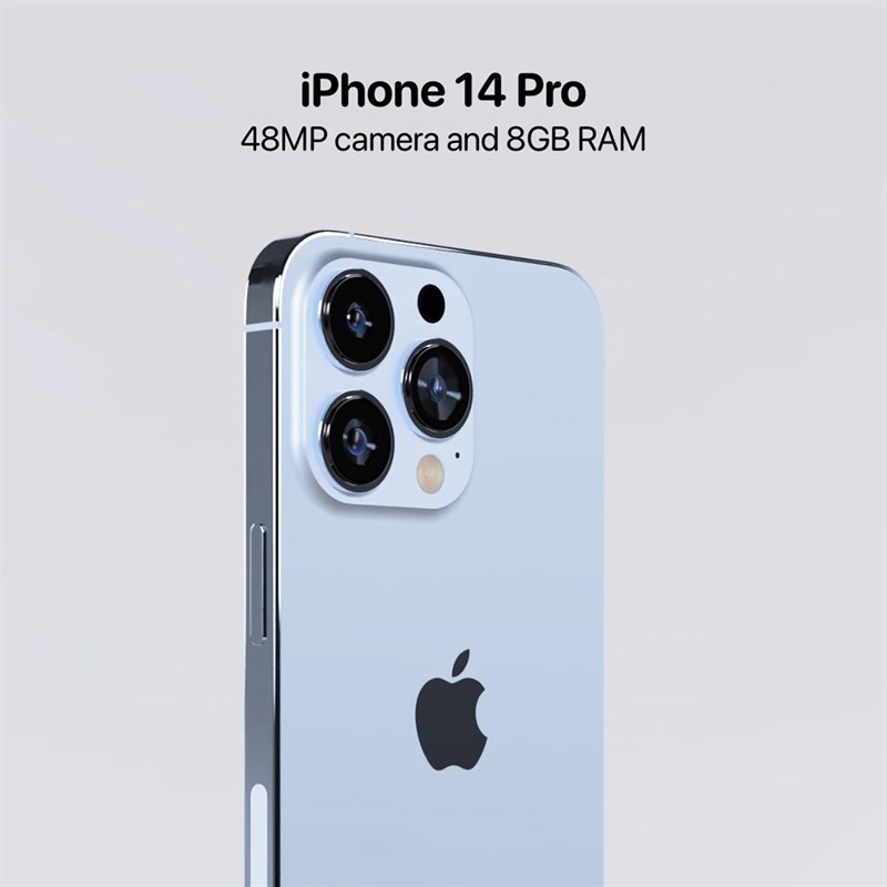 iPhone 14 Pro Concept màu xanh dương. Nguồn: @applehub.