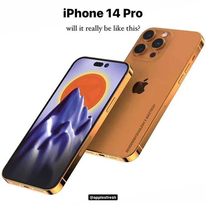 Màu cam cực đẹp của iPhone 14 Pro và iPhone 14 Pro Max. Nguồn: @applesfresh. Màu cam cực đẹp của iPhone 14 Pro và iPhone 14 Pro Max. Nguồn: @applesfresh.