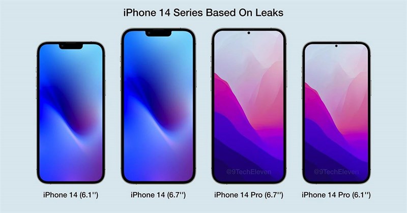 4 phiên bản của iPhone 14 series năm nay. Nguồn: MacRumors. 4 phiên bản của iPhone 14 series năm nay. Nguồn: MacRumors.