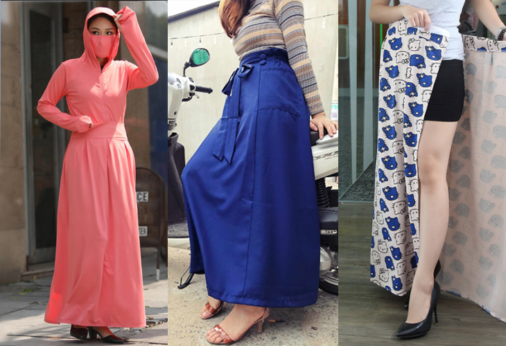Váy chống nắng xẻ tà jean | Shopee Việt Nam