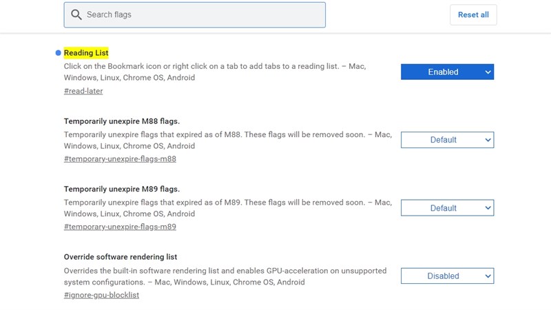 tính năng Reading list mới của Chrome