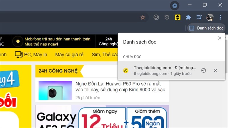 tính năng Reading list mới của Chrome