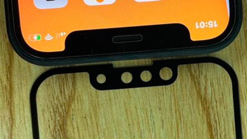 Lộ ảnh mặt trước của iPhone 13 (iPhone 12s) với phần notch tai thỏ nhỏ gọn hơn, loa thoại được dời lên phía trên Lộ ảnh mặt trước của iPhone 13 (iPhone 12s) với phần notch tai thỏ nhỏ gọn hơn, loa thoại được dời lên phía trên