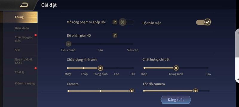 Cấu hình tựa game Liên Quân Mobile.
