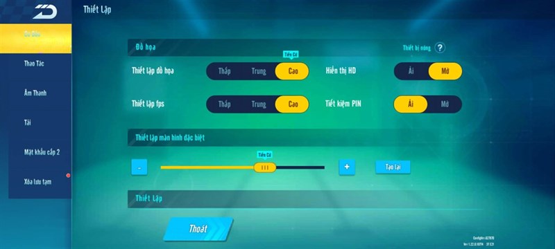 Cấu hình cài đặt tựa game Zingspeed