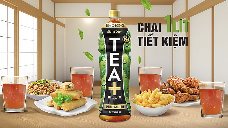 Review trà ô long Tea Plus chai 1 lít