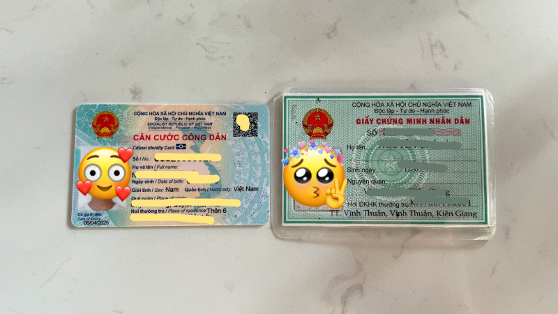 Sự khác nhau về màu sắc trên thẻ CCCD và CMND Sự khác nhau về màu sắc trên thẻ CCCD và CMND