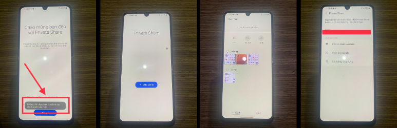 Đúng như tên gọi, tính năng Private Share bảo mật đến mức mình không thể chụp được màn hình điện thoại. Đúng như tên gọi, tính năng Private Share bảo mật đến mức mình không thể chụp được màn hình điện thoại.