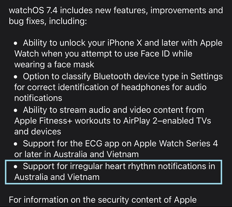 Tính năng đo điện tâm đồ ECG để chẩn đoán bệnh tim trên Apple Watch sẽ có mặt tại Việt Nam vào tuần tới