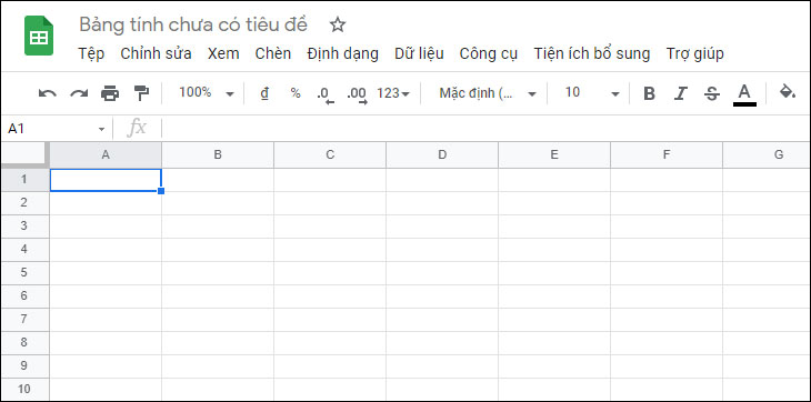 Google Sheet là gì? Cách tạo Google Sheet đơn giản và chi tiết nhất > Bước 3