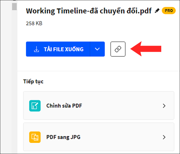Tải file PDF đã chuyển đổi từ file Excel