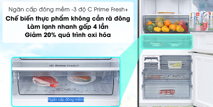 Ngăn đông mềm thế hệ mới Prime Fresh+