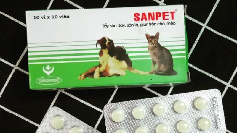 Thuốc tẩy giun Mèo Hanvet Sanpet