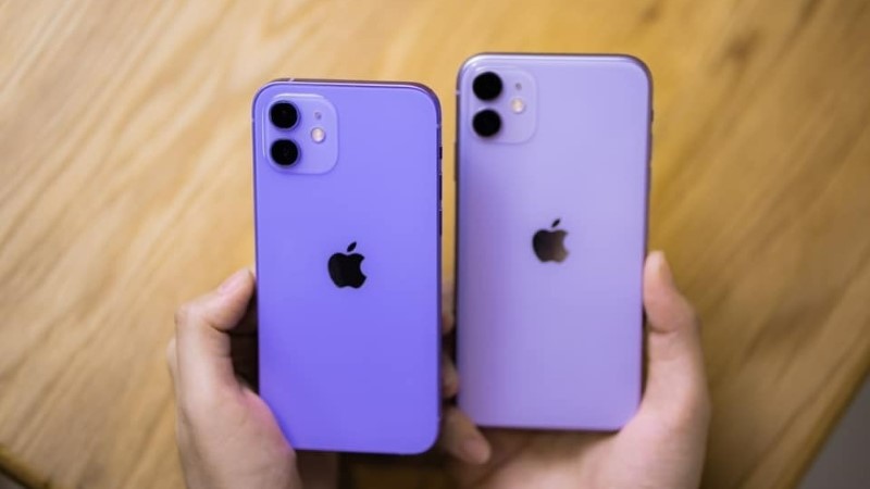 iPhone 11 và iPhone 12 màu tím