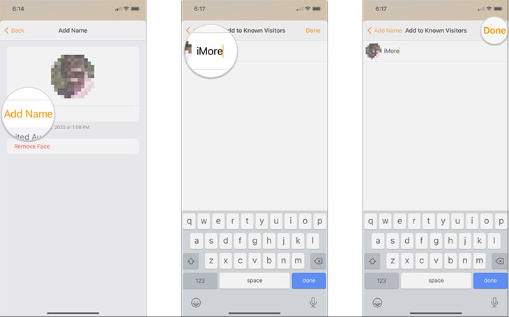 Bạn hãy chọn Add Name để thêm tên, sau đó chọn Done để xác nhận