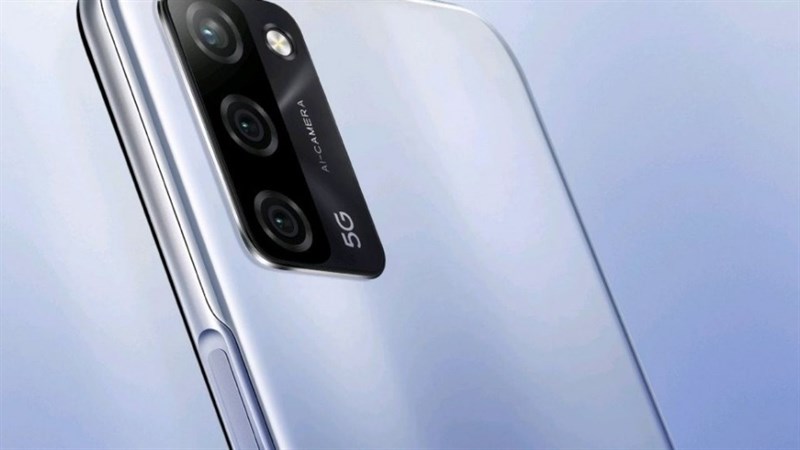 Cụm 3 camera chính trên OPPO A53s 5G.