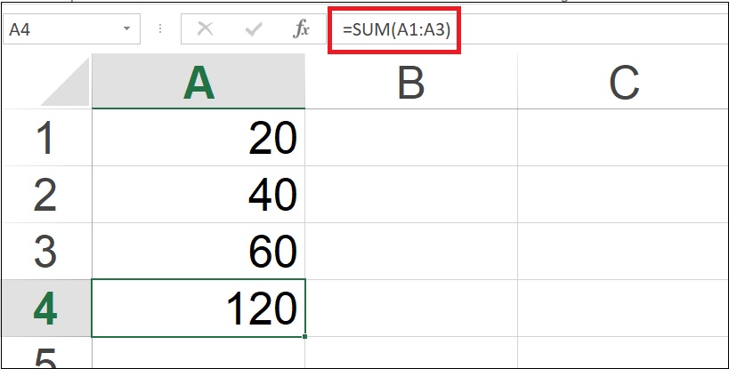 Cách dùng hàm SUM trong Excel để tính tổng