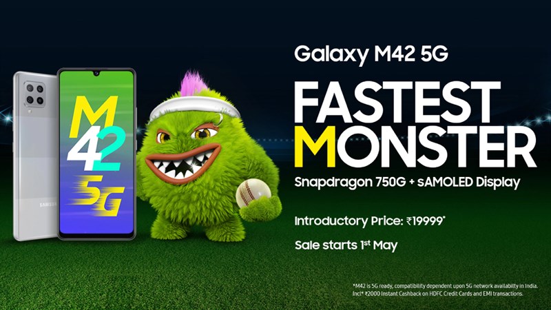 Samsung Galaxy M42 5G có mức giá từ 6.1 triệu VNĐ Samsung Galaxy M42 5G có mức giá từ 6.1 triệu VNĐ