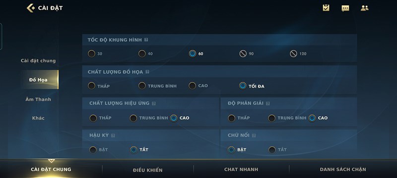 Thiết lập cấu hình Tốc Chiến trên Realme 8 Thiết lập cấu hình Tốc Chiến trên Realme 8