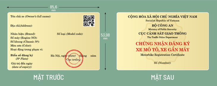 Từ 2021, đăng ký xe chuyển sang mẫu mới Từ 2021, đăng ký xe chuyển sang mẫu mới