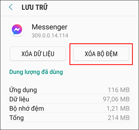 Gỡ Messenger trên điện thoại Android
