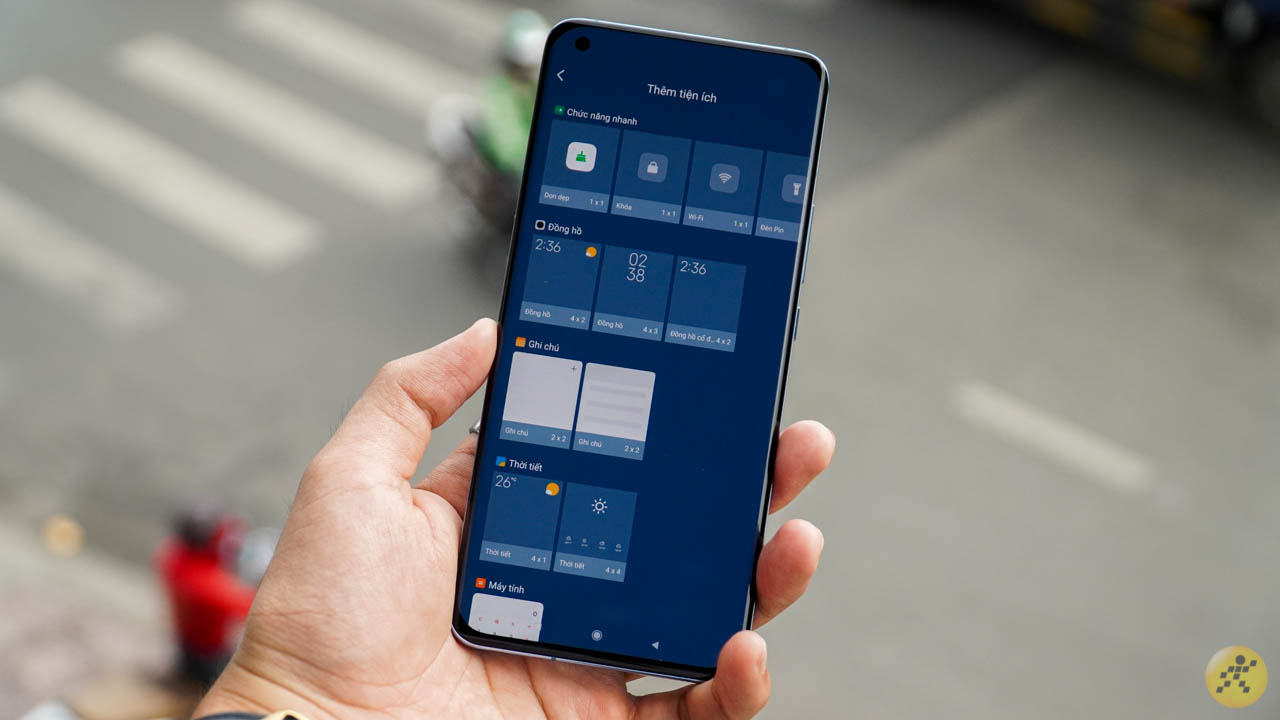 Thêm Widget vào để giao diện thêm sinh động nào