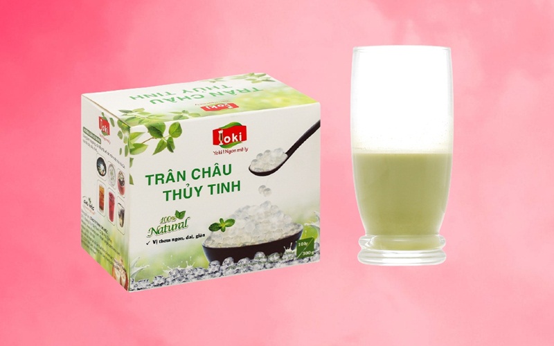 Trà sữa matcha trân châu thuỷ tinh Yoki