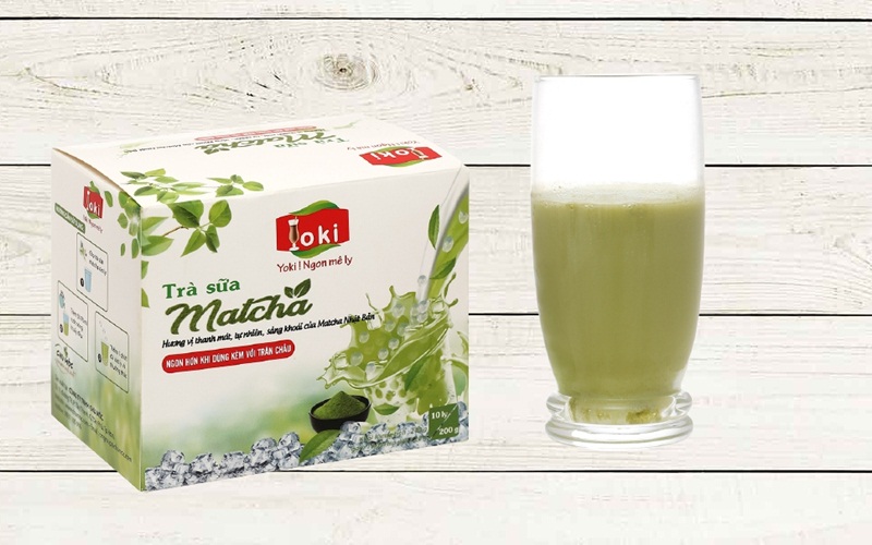 Trà sữa matcha Yoki