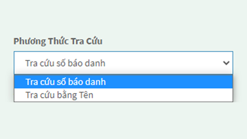 Bước 4: Chọn phương thức tra cứu