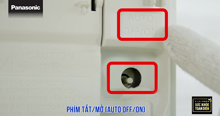 Hướng dẫn sử dụng phím Auto ON/OFF để bật/tắt máy trên máy lạnh Panasonic