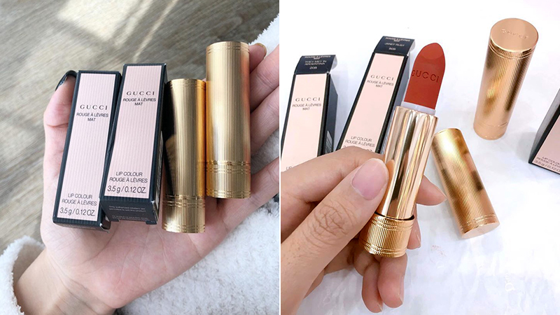 So sánh thiết kế son Hermes và Gucci So sánh thiết kế son Hermes và Gucci