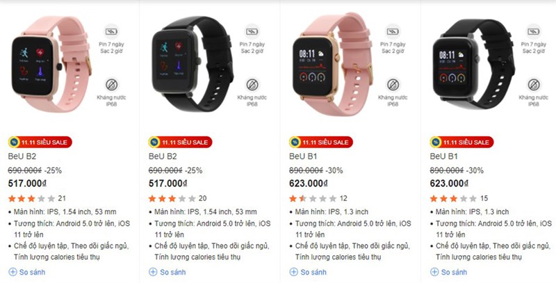 Giới thiệu cho bạn bộ đôi đồng hồ thông minh Việt BeU bán cực chạy Giới thiệu cho bạn bộ đôi đồng hồ thông minh Việt BeU bán cực chạy