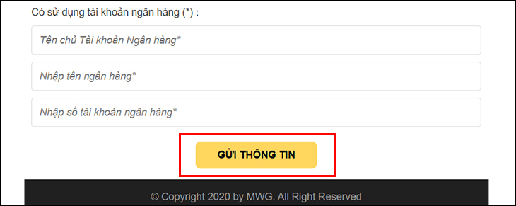 Chọn Gửi thông tin