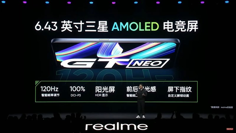 Tương tự như Realme GT Neo, Realme X7 Max sẽ được trang bị màn hình 6.43 inch, tấm nền AMOLED Tương tự như Realme GT Neo, Realme X7 Max sẽ được trang bị màn hình 6.43 inch, tấm nền AMOLED