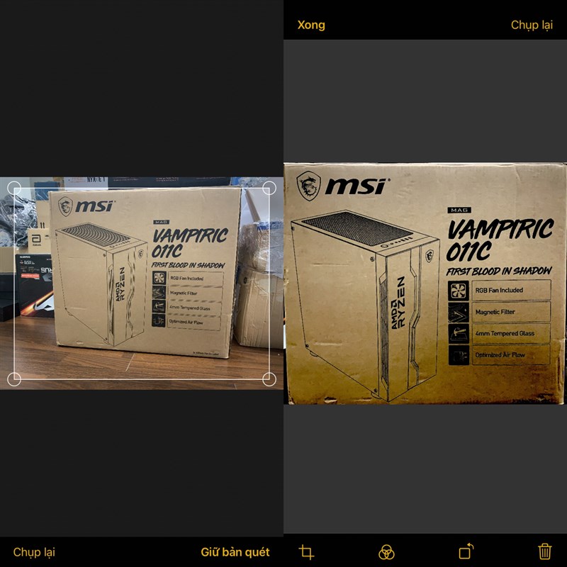 Scan bằng ghi chú