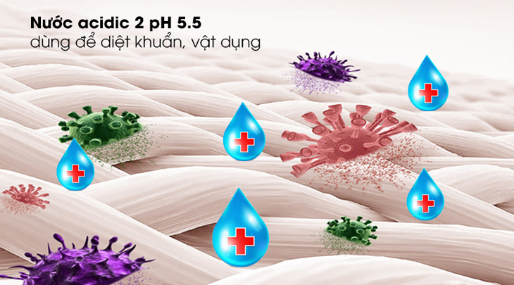 Nước ion axit mạnh pH 2.5 – 3.5 - khử trùng, sát khuẩn hiệu quả